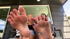 Lesbian foot fetish trio