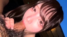 Great close up in japanese teen blowjob pov