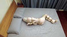 Cocooned Girl In Rope Bondage