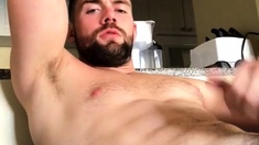 Solo masturbation and gay climax