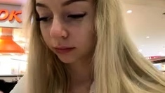 Curly Blonde Teen Records Solo Dildo Masturbation More at