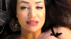 Stacked brunette goes solo toys and masturbation