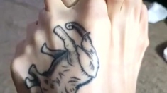 Foot fetish Close up feet and toes tease