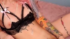 Awesome Amateur teen blonde toying pussy