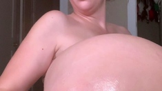 Amateur striptease and Solo masturbation