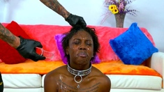 Nigger bitch degraded & sodomized by white cock