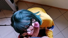 Amateur Teen Blowjob Under the Cover