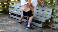 Mature Gay Couple Has Interracial Bareback Sex Outdoors