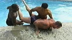 Hardcore cumshot of a gay