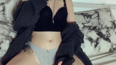 Violet lovely amateur redhead woman toying