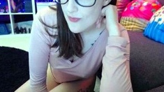 Kinky moist taco brunette anal toy play during masturbating
