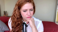 Pretty redhead webcam masturbation show