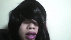 Crazy Asian Crossdresser Jerks Off Solo