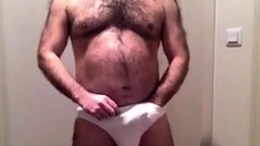 Hairy Daddy Strips And Plays