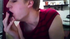 Twink Crossdresser Cums Hard
