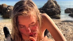 Babe Gets Fucked and Creampied on the Beach - Amateur
