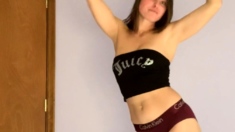 Hottest brunette solo webcam masturbation 2