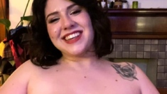 Busty Brunette With Big Boobs Rides Cock