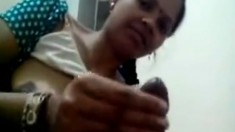 Horny mature indian slut sucks on hard cock