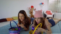 Easter bunny custome creampie surprise