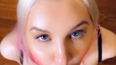 Big ass Blonde rides a big cock pov