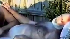 Young Man Sucks Off A Hairy Grandpa