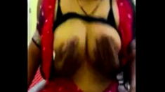 Indian busty aunty with young man