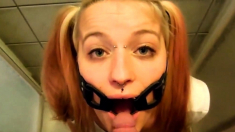 PervyPixie gagged while drinking Piss