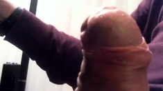 Older Man Uncut Cock Wanking and Masturbation