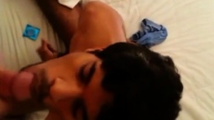 cute indian boy sucks dick like a pro