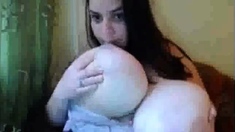 GIANT MASSIVE NATURAL WEBCAM BOOBS