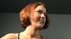 Short Haired Redhead With Tiny Tits Gets Her Cunt Eaten Out And Fucked