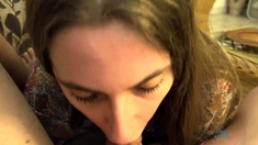 Pov homemade amateur facial cumshot and blowjob