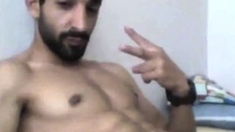 Turkish handsome hunk with big cock cumming